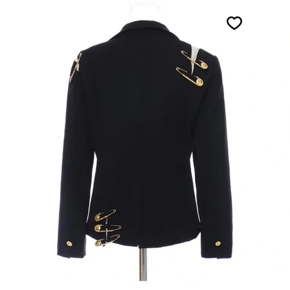 Black Blazer with Gold Accents - Picture 7 of 10